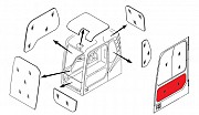 Стекло двери нижнее (триплекс) 903-00069A DOOSAN / DAEWOO DX140-DX520 серия DX